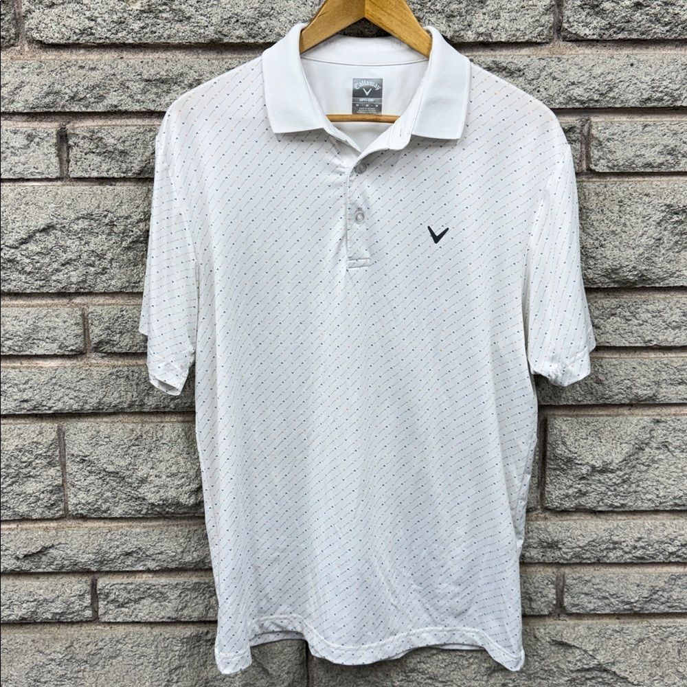 Callaway Men's Patterned White Polo Shirt